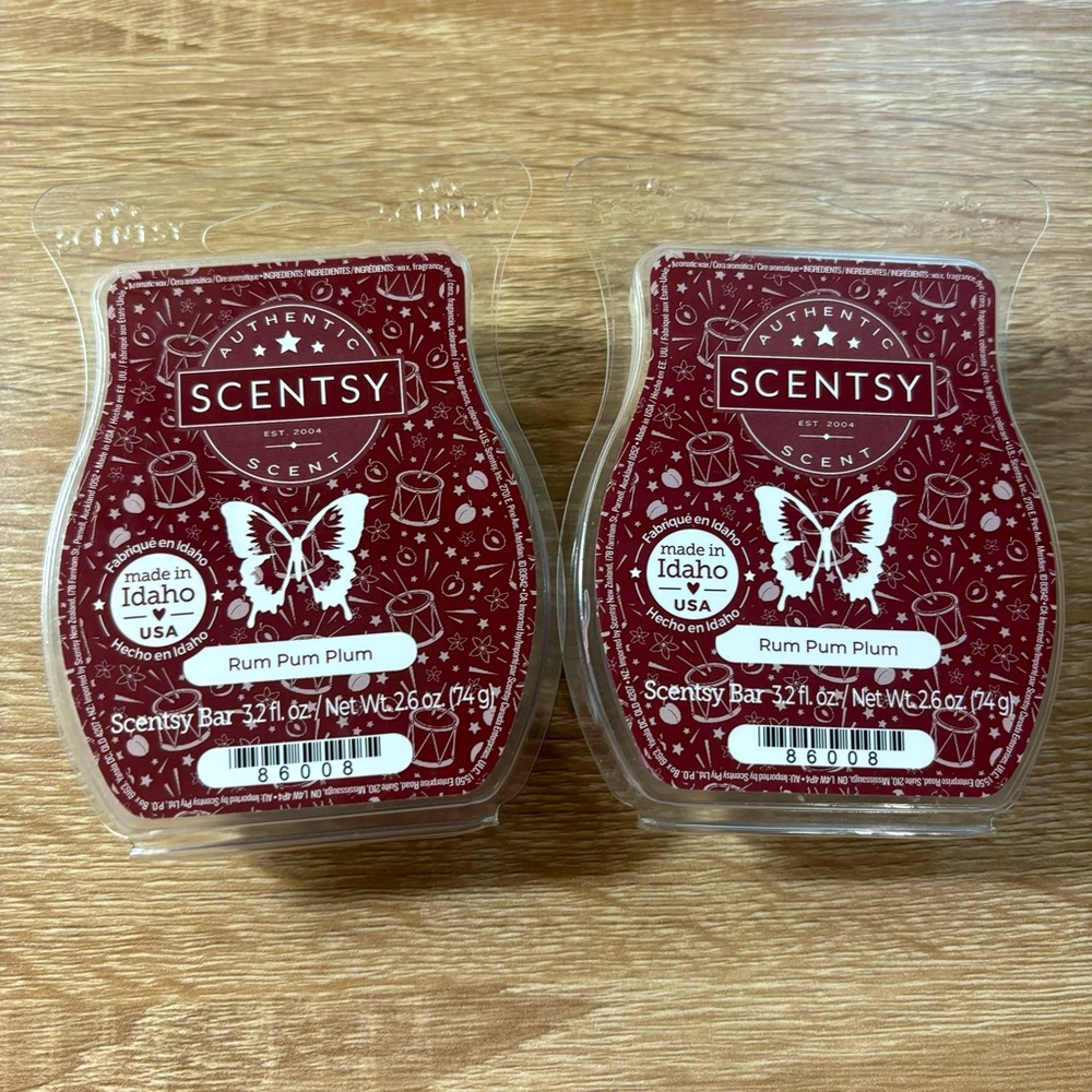 Scentsy Set of 2 Rum Pum Plum Fragrance Wax Bars New